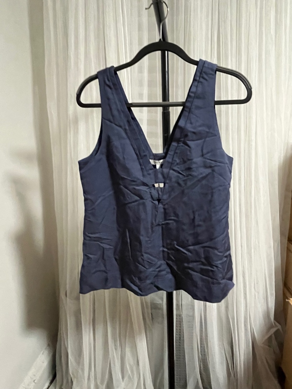 Reiss Emi linen-blend tank top. Sz. 6